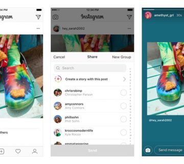استوری تصاویر دیگران در نسخه جدید اینستاگرام
