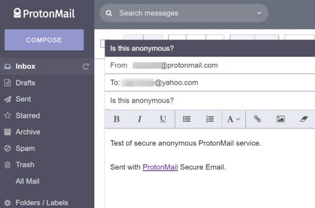 ارسال ایمیل ناشناس به کمک ProtonMail