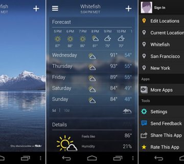 بهترین اپلیکیشن هواشناسی