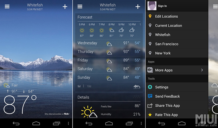 بهترین اپلیکیشن هواشناسی