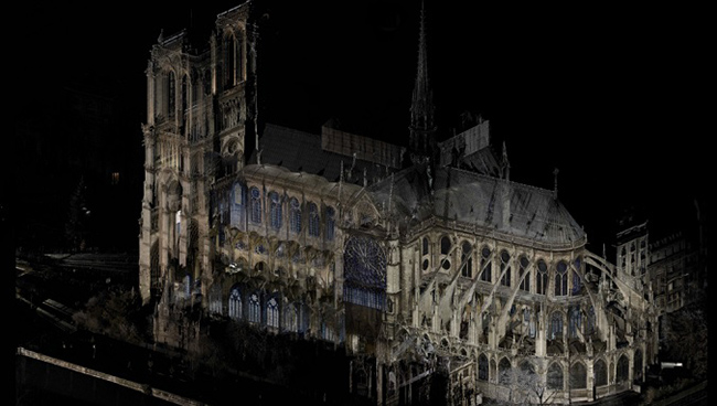 بازسازی کلیسای نوتردام با کمک اسکن