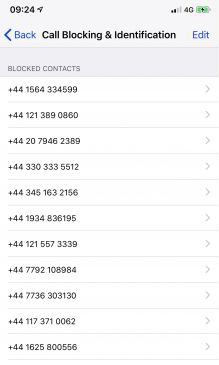 بلاک کردن شماره تلفن در آیفون