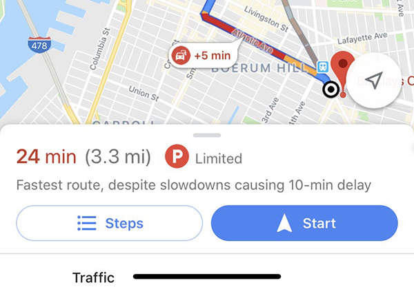 مشاهدهی محل های پارک در مقصد مورد نظر