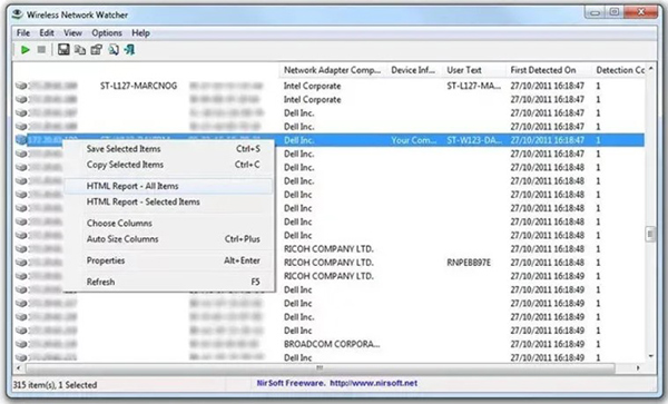برنامه Wireless Network Watcher